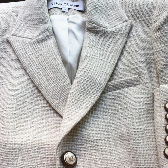 Veronica Beard Single-breasted Blazer, Terre Cotton Dickey Jacket, Size 6, NEW - Picture 8 of 10